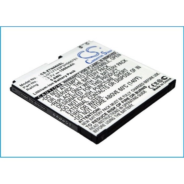 Bsc Preferred Uscellular MWP3505 MWP3505US Render 1500mAh Mobile Phone Replacement Battery CS-ZTN860SL.5 - main